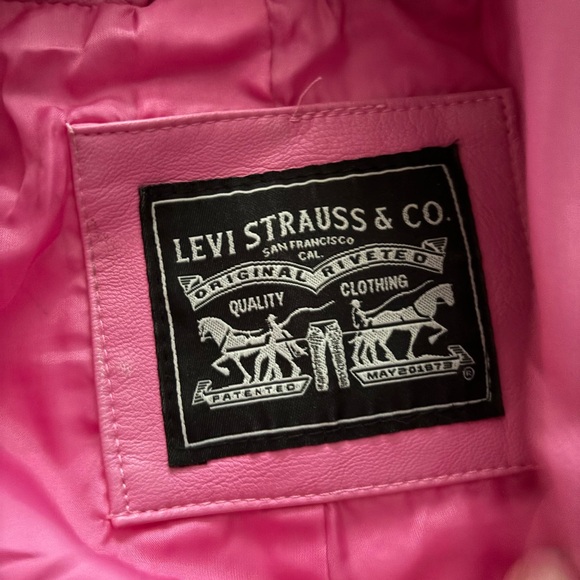 Pink Leather Biker Jacket - Picture 3 of 3